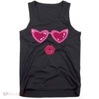 Heart Eyes Kiss Valentine Tank Top thumb 0