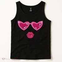 Heart Eyes Kiss Valentine Tank Top thumb 2