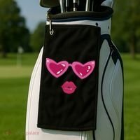 Heart Eyes Kiss Valentine Golf Towel thumb 2