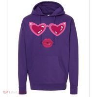 Heart Eyes Kiss Valentine Hoodie thumb 0