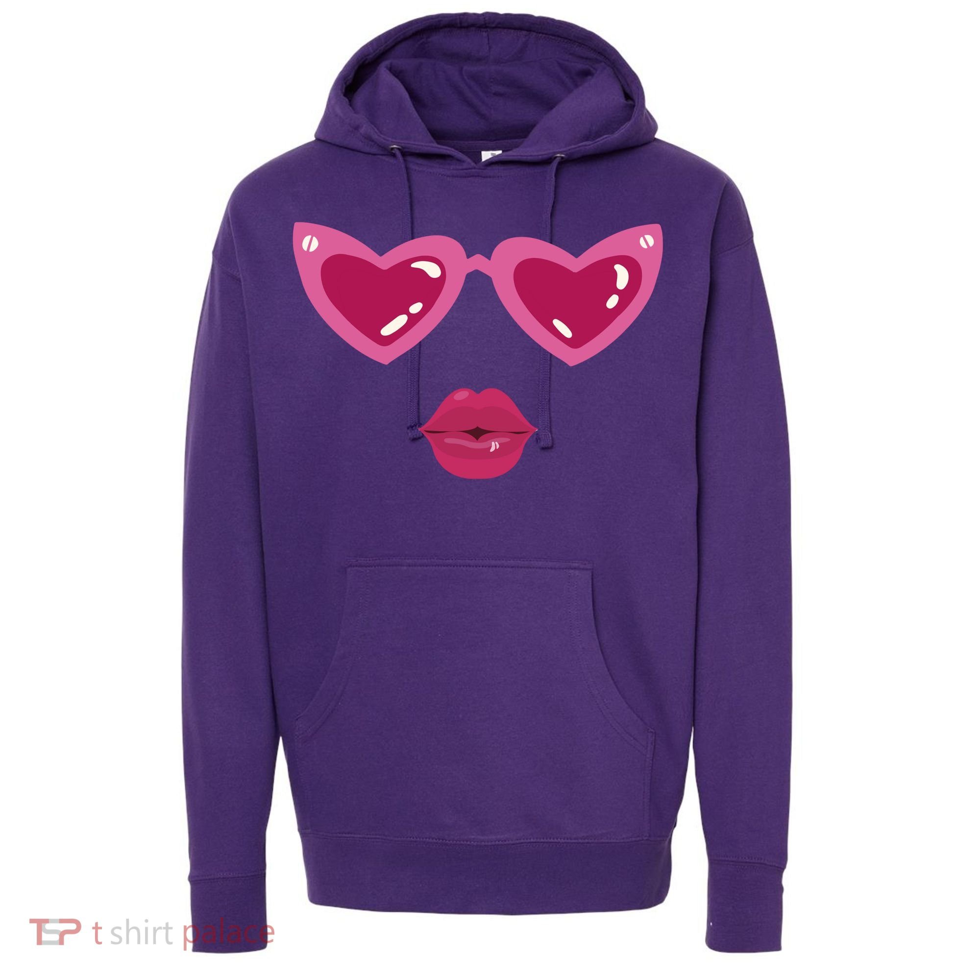 Heart Eyes Kiss Valentine Hoodie