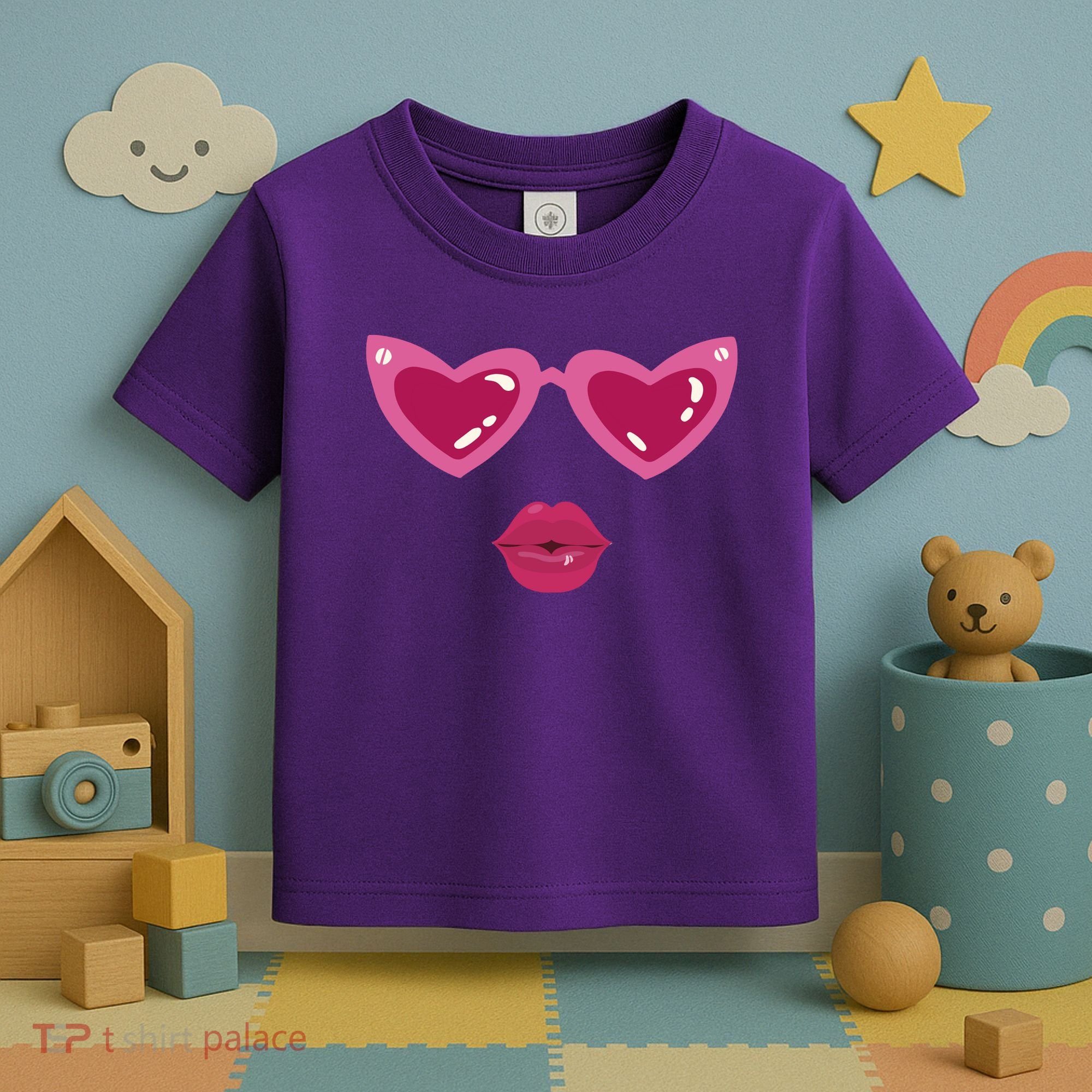 Heart Eyes Kiss Valentine Toddler T-Shirt