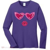 Heart Eyes Kiss Valentine Women's Long Sleeve Shirt thumb 0