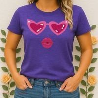 Heart Eyes Kiss Valentine Women's T-Shirt thumb 2