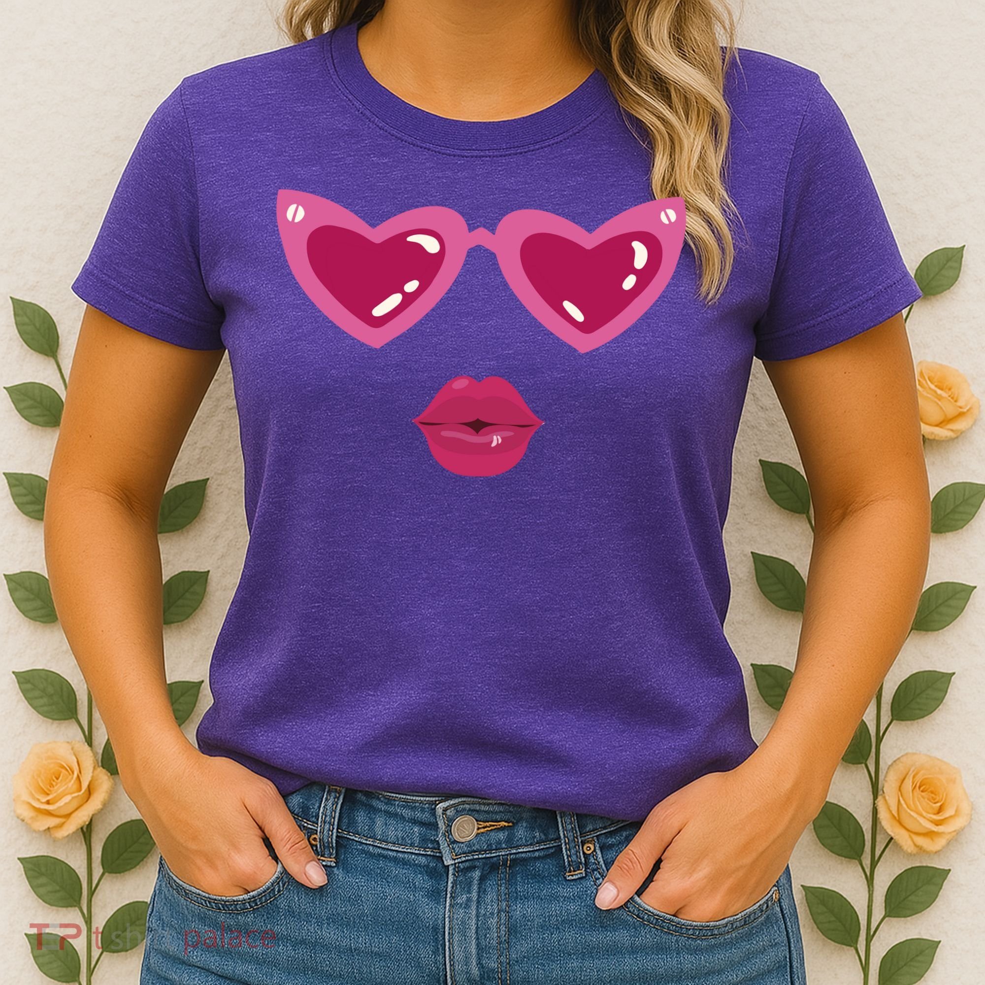 Heart Eyes Kiss Valentine Women's T-Shirt