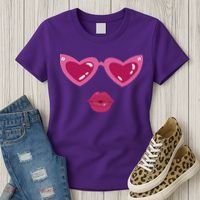 Heart Eyes Kiss Valentine Women's T-Shirt thumb 3