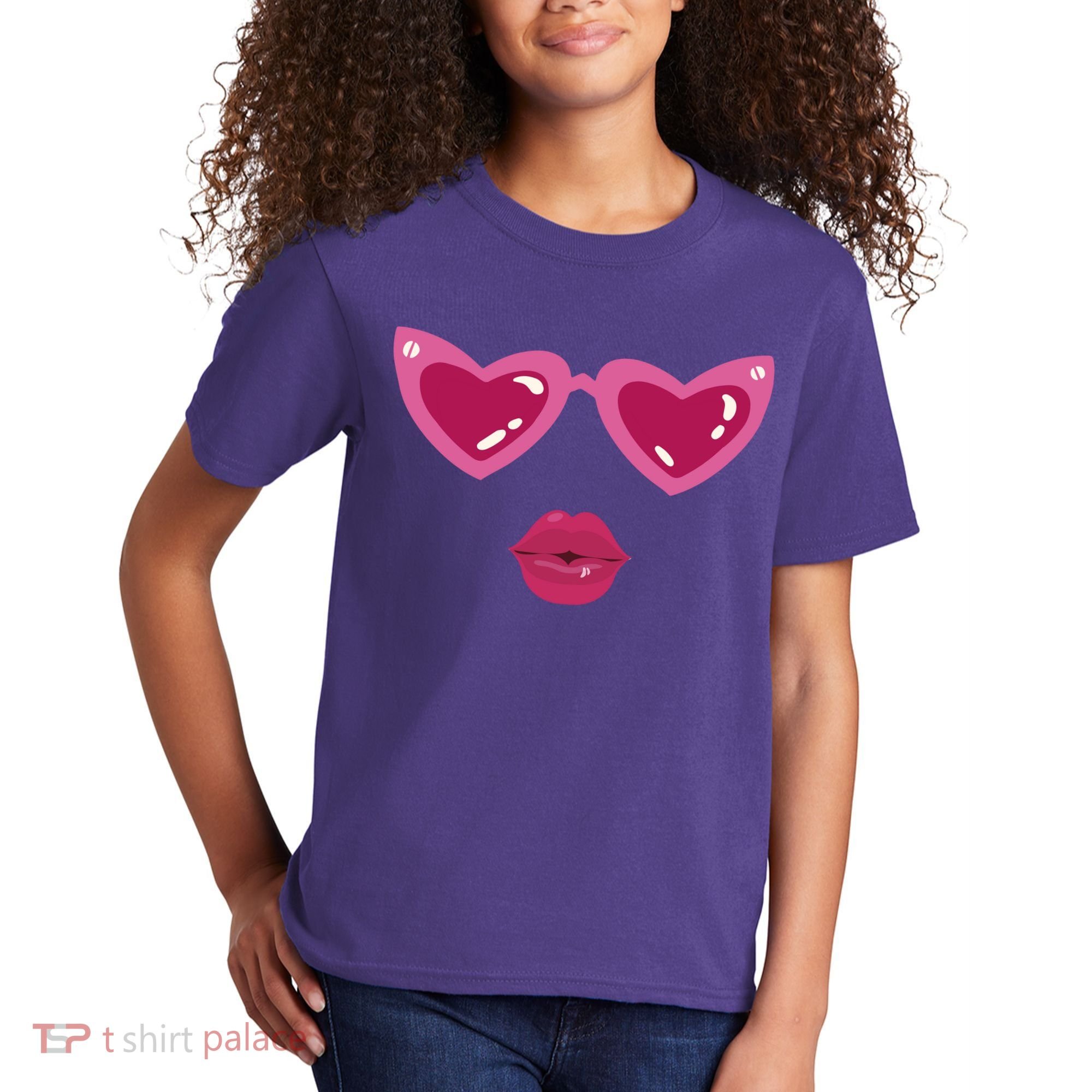 Heart Eyes Kiss Valentine Kids T-Shirt