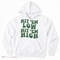 Hit 'Em Low Hit 'Em High Philadelphia Football Champion Lover Trending Gift Idea Hoodie thumb 0
