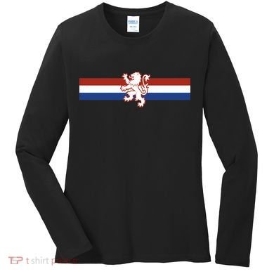 Holland Emblem Lion Nederlands Flag Women's Long Sleeve Shirt