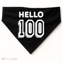 Hello 100 Funny 100th Birthday USA-Made Doggie Bandana thumb 0