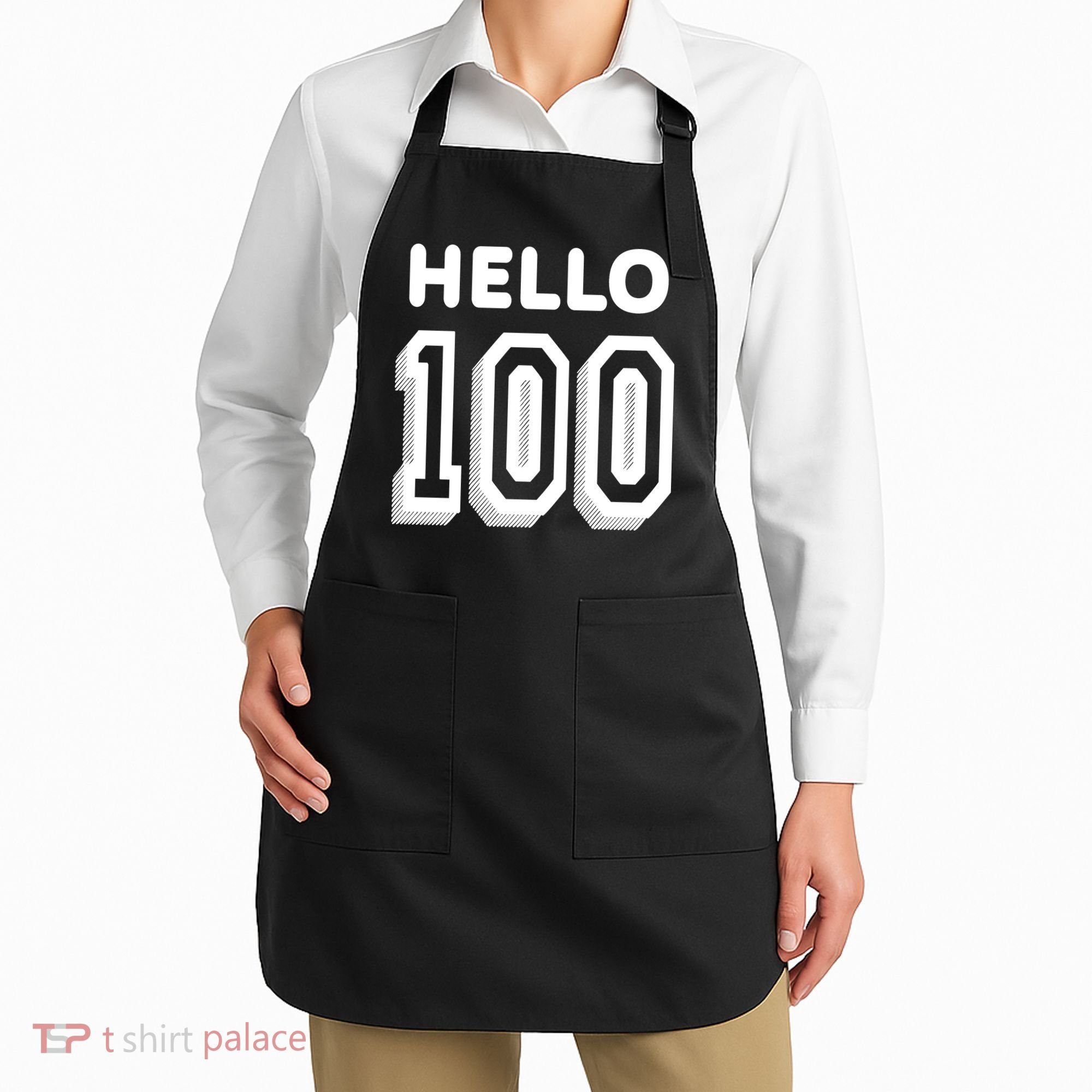Hello 100 Funny 100th Birthday Apron