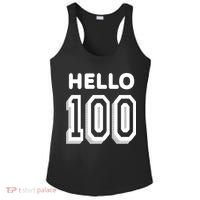 Hello 100 Funny 100th Birthday Ladies PosiCharge Competitor Racerback Tank thumb 0