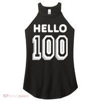 Hello 100 Funny 100th Birthday Women's Perfect Tri Rocker Tank thumb 0