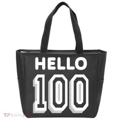 Hello 100 Funny 100th Birthday Tote Bag