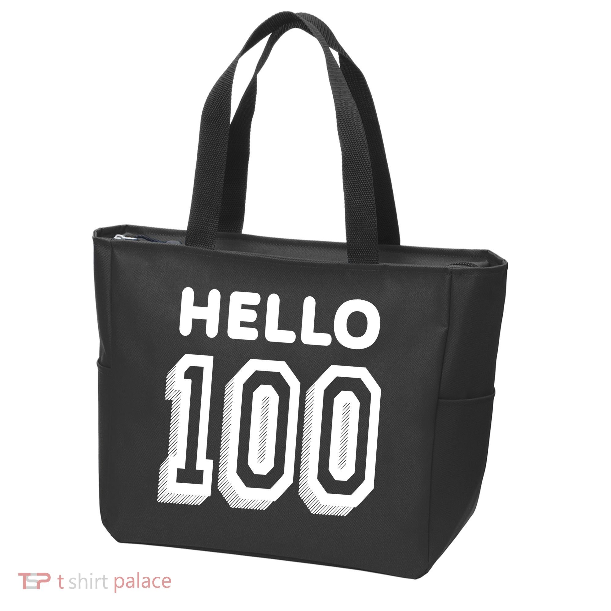 Hello 100 Funny 100th Birthday Tote Bag