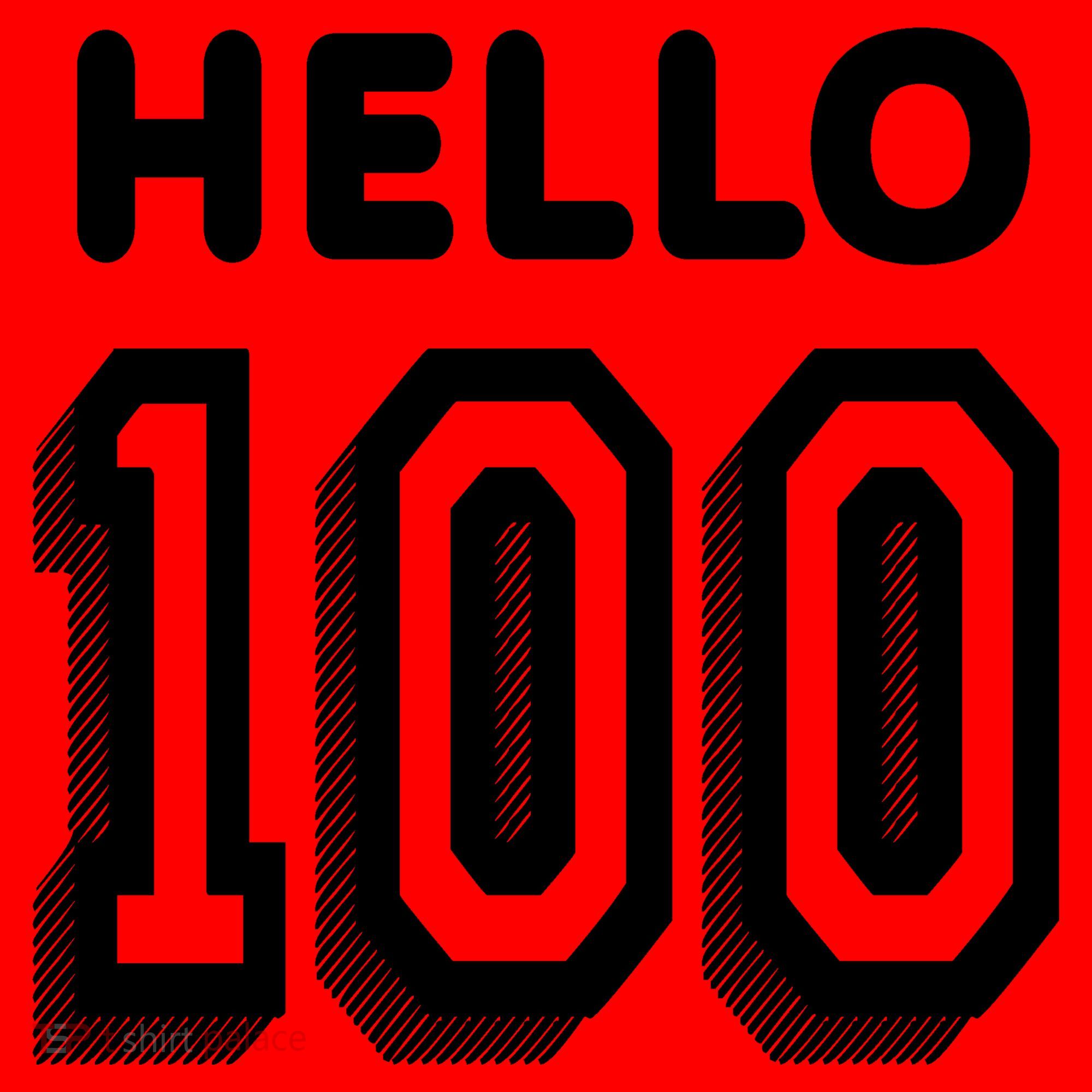 Hello 100 Funny 100th Birthday Santa Hat