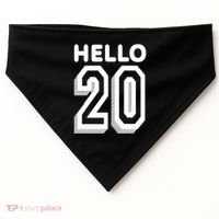 Hello 20 Funny 20th Birthday USA-Made Doggie Bandana thumb 0