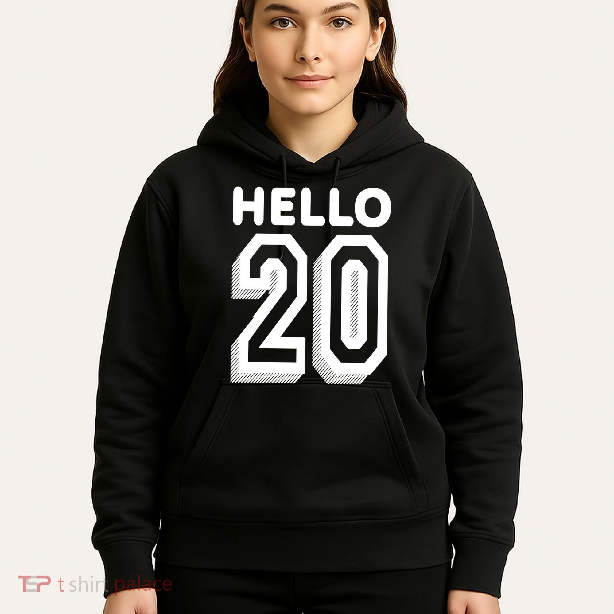 Hello 20 Funny 20th Birthday Hoodie