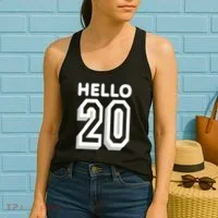Hello 20 Funny 20th Birthday Women's Tank Top thumb 2