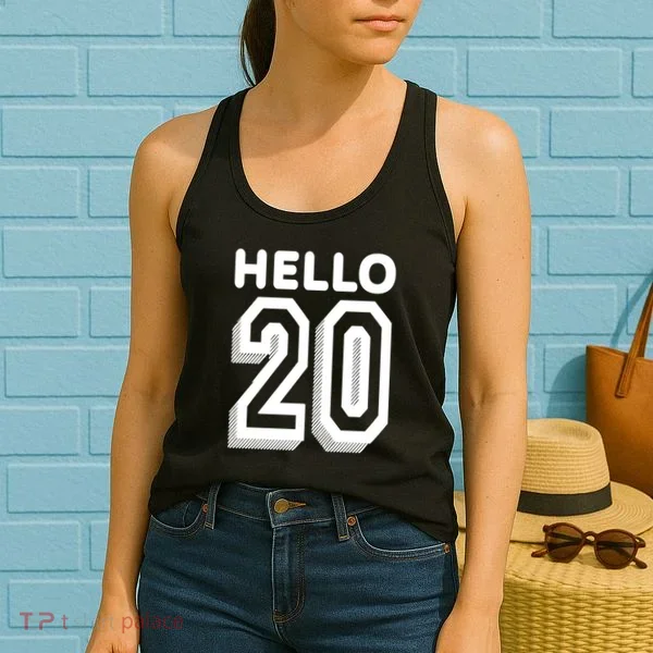 Hello 20 Funny 20th Birthday Women's Tank Top