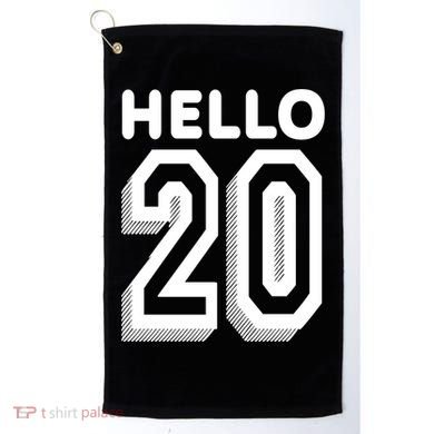 Hello 20 Funny 20th Birthday Golf Towel
