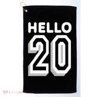 Hello 20 Funny 20th Birthday Golf Towel thumb 0