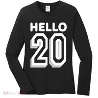 Hello 20 Funny 20th Birthday Women's Long Sleeve Shirt thumb 0