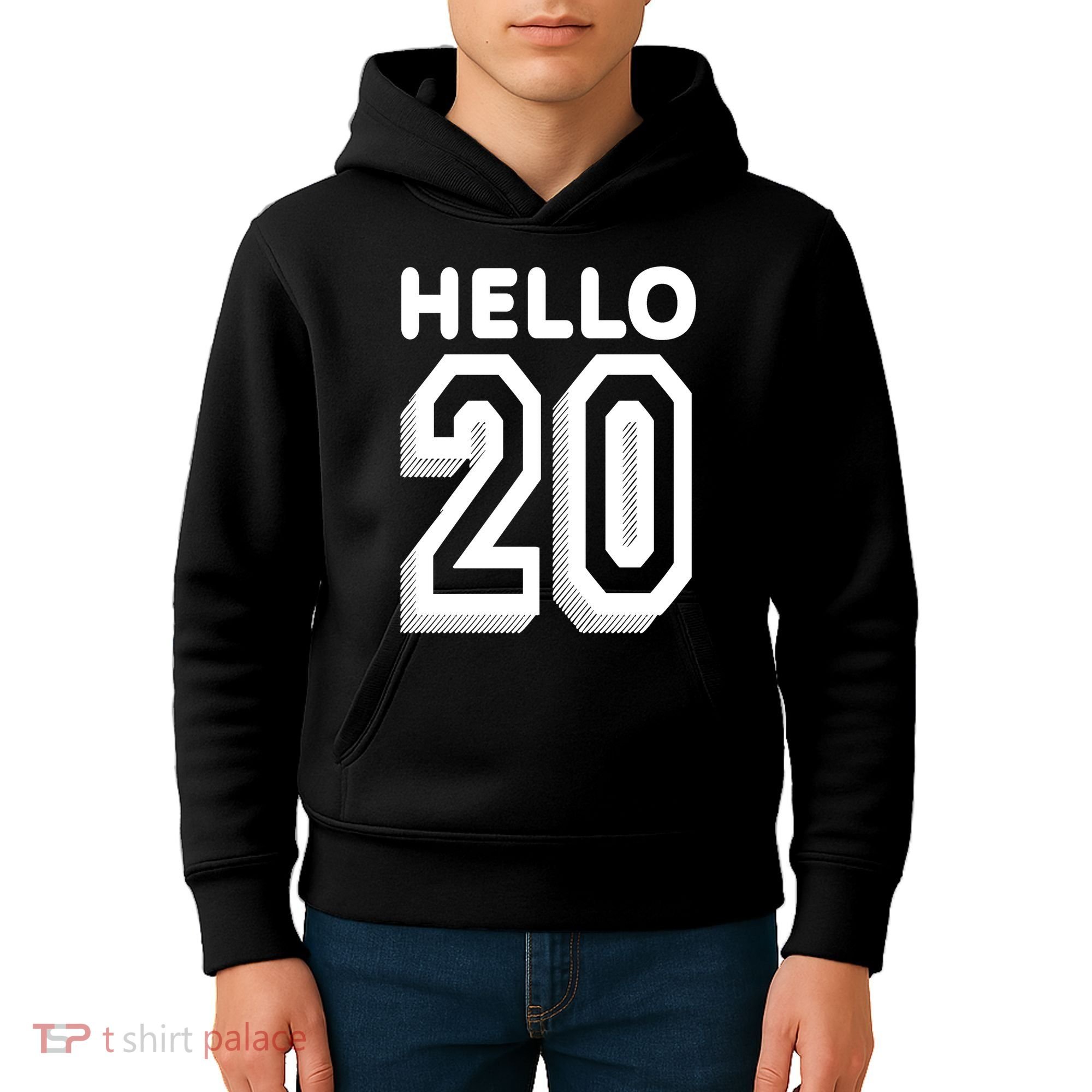 Hello 20 Funny 20th Birthday Kids Hoodie