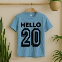 Hello 20 Funny 20th Birthday T-Shirt thumb 2