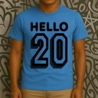 Hello 20 Funny 20th Birthday T-Shirt thumb 3