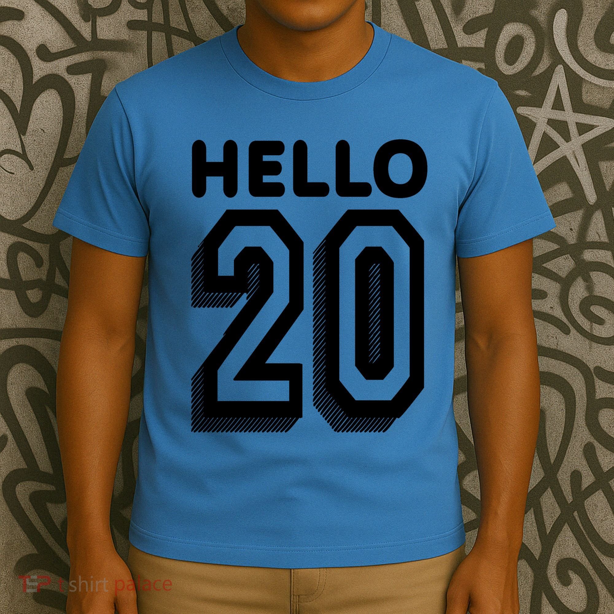 Hello 20 Funny 20th Birthday T-Shirt