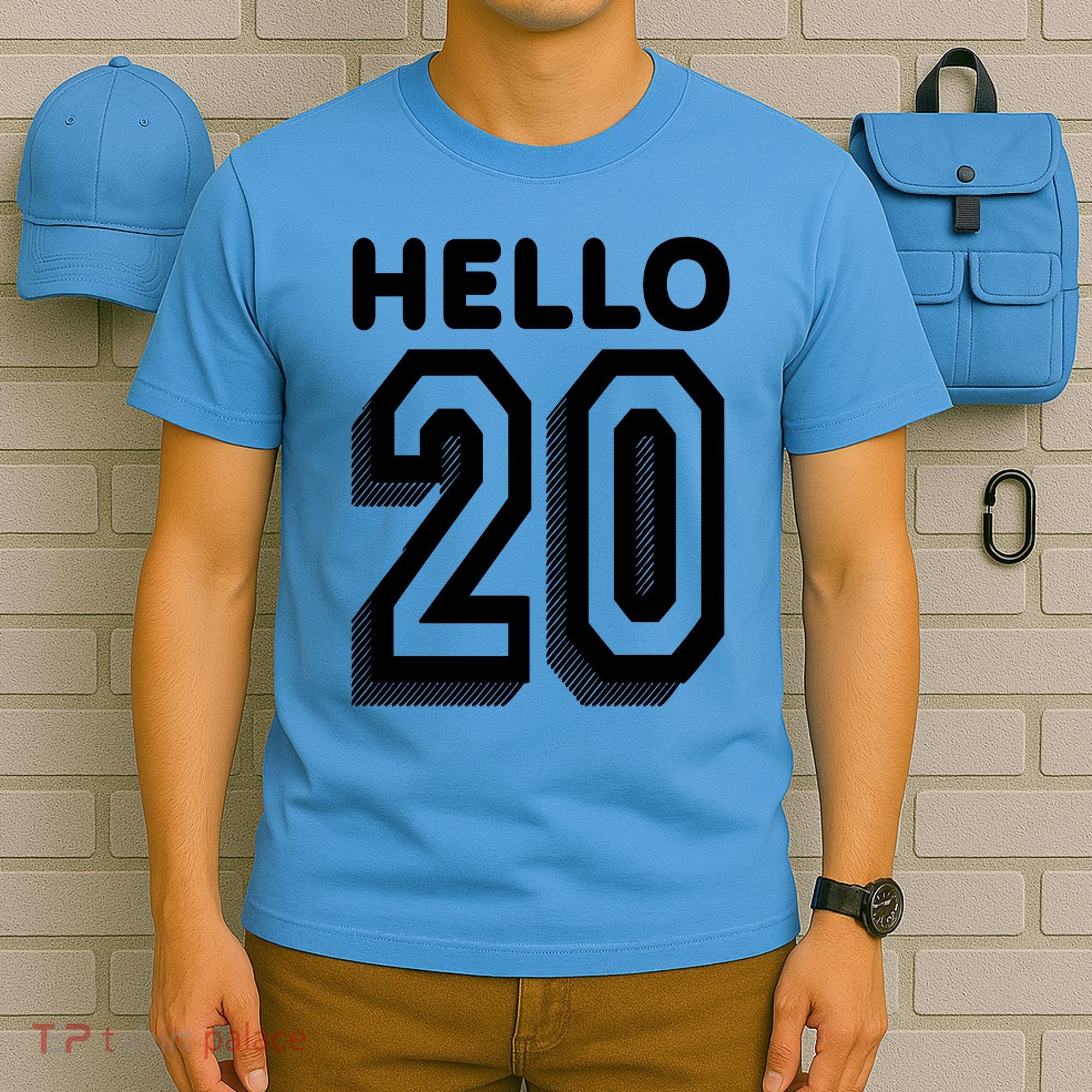 Hello 20 Funny 20th Birthday T-Shirt