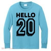 Hello 20 Funny 20th Birthday Kids Long Sleeve Shirt thumb 0