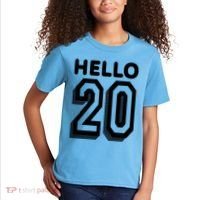 Hello 20 Funny 20th Birthday Kids T-Shirt thumb 2