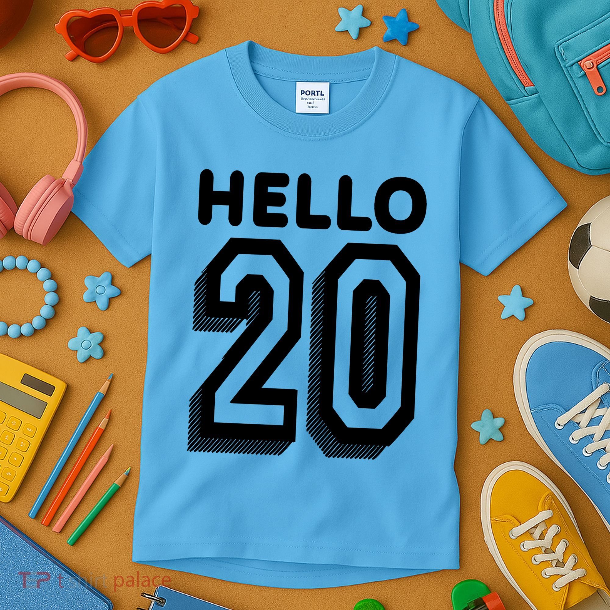 Hello 20 Funny 20th Birthday Kids T-Shirt