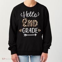 Hello 2nd Grade Cute Leopard Heart Women's Sweatshirt thumb 0