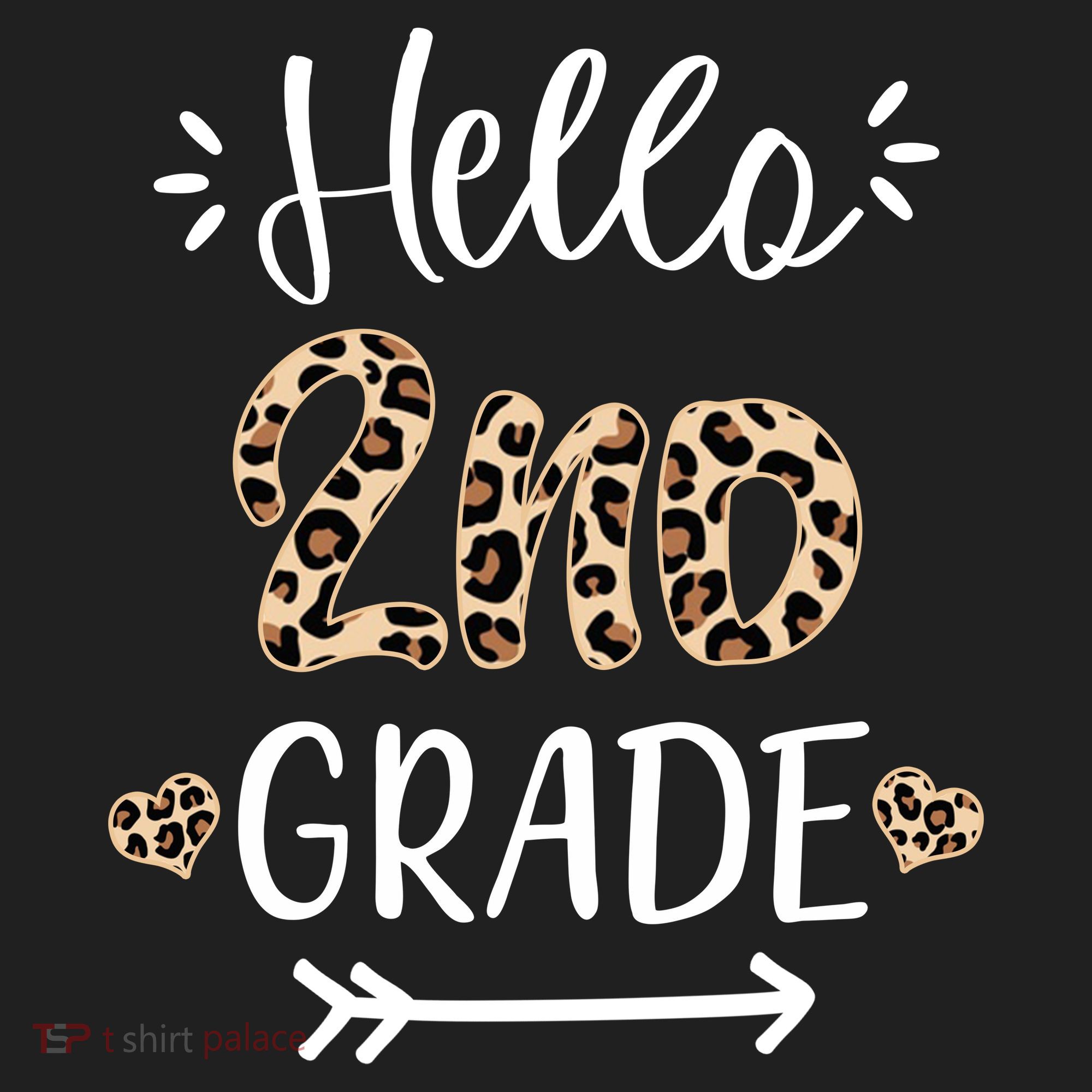 Hello 2nd Grade Cute Leopard Heart Women's Sweatshirt