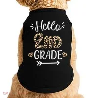 Hello 2nd Grade Cute Leopard Heart Doggie Tank thumb 0
