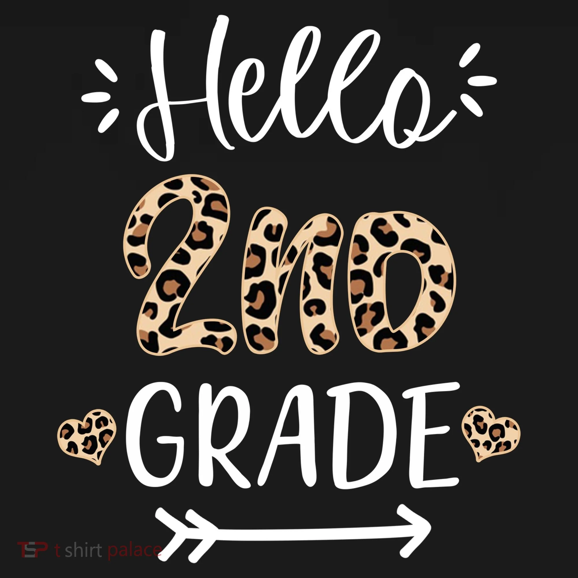 Hello 2nd Grade Cute Leopard Heart Doggie Tank