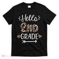 Hello 2nd Grade Cute Leopard Heart T-Shirt thumb 0