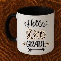 Hello 2nd Grade Cute Leopard Heart Coffee Mug thumb 2