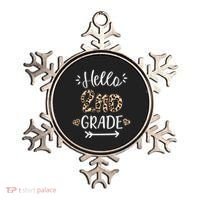 Hello 2nd Grade Cute Leopard Heart Ornament thumb 0