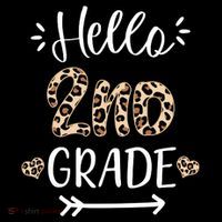 Hello 2nd Grade Cute Leopard Heart Ornament thumb 1