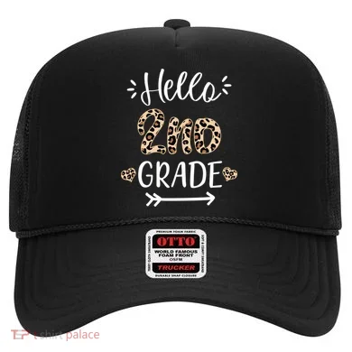 Hello 2nd Grade Cute Leopard Heart Hat