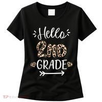 Hello 2nd Grade Cute Leopard Heart Women's T-Shirt thumb 0