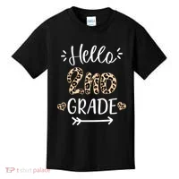 Hello 2nd Grade Cute Leopard Heart Kids T-Shirt thumb 0