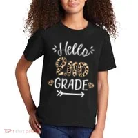 Hello 2nd Grade Cute Leopard Heart Kids T-Shirt thumb 2