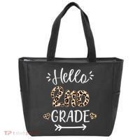 Hello 2nd Grade Cute Leopard Heart Tote Bag thumb 0