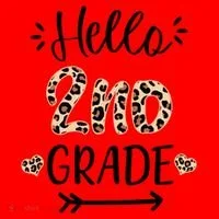 Hello 2nd Grade Cute Leopard Heart Santa Hat thumb 1