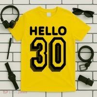 Hello 30 Funny 30th Birthday T-Shirt thumb 5